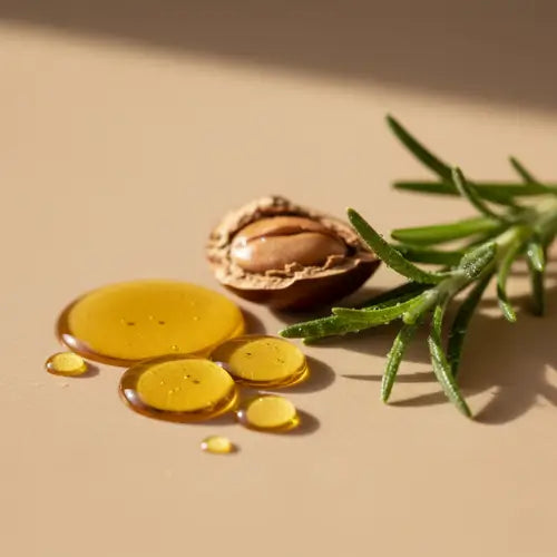 droplets of argan oil qui représentent Sérums Pousse & Huiles Cheveux texturés en France