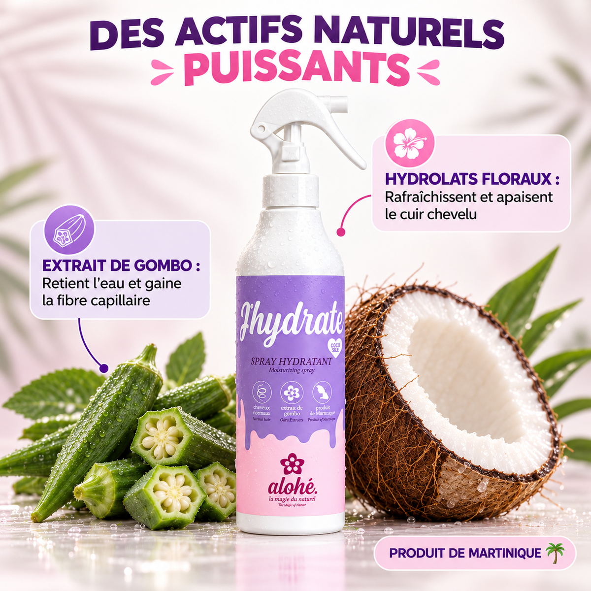 Spray Hydratant au Gombo – Alohé (250 ml)