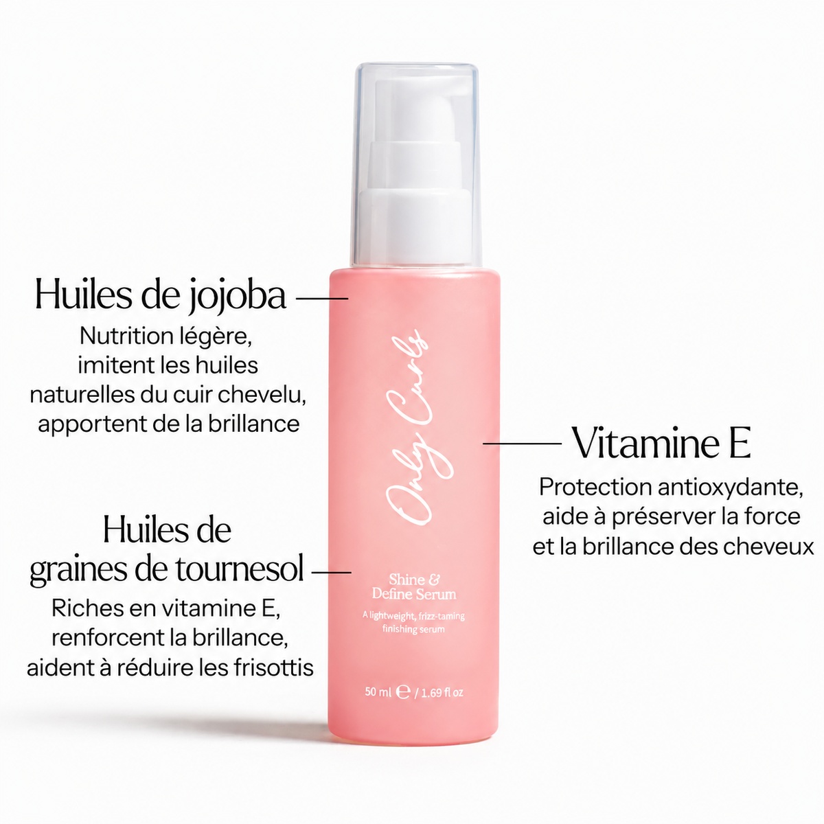 Sérum Brillance Anti-Frisottis Only Curls – Shine & Define Serum (50 ml)