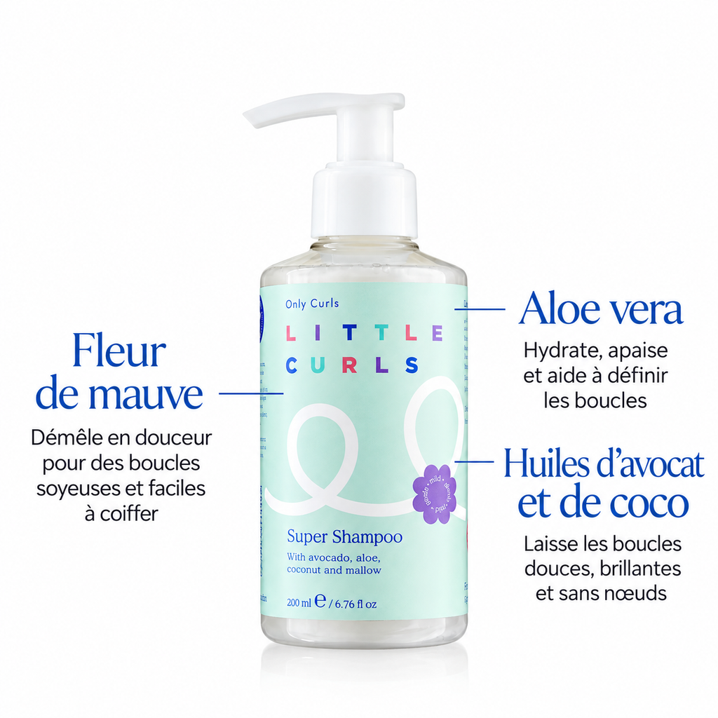 Shampoing Enfants Doux – Only Curls Little Curls Super Shampoo (200 ml)