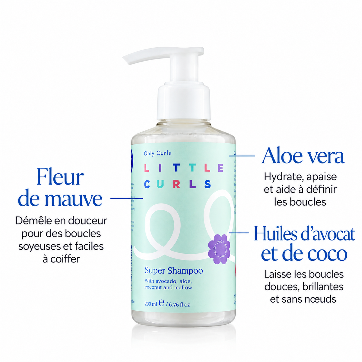 Shampoing Enfants Doux – Only Curls Little Curls Super Shampoo (200 ml)
