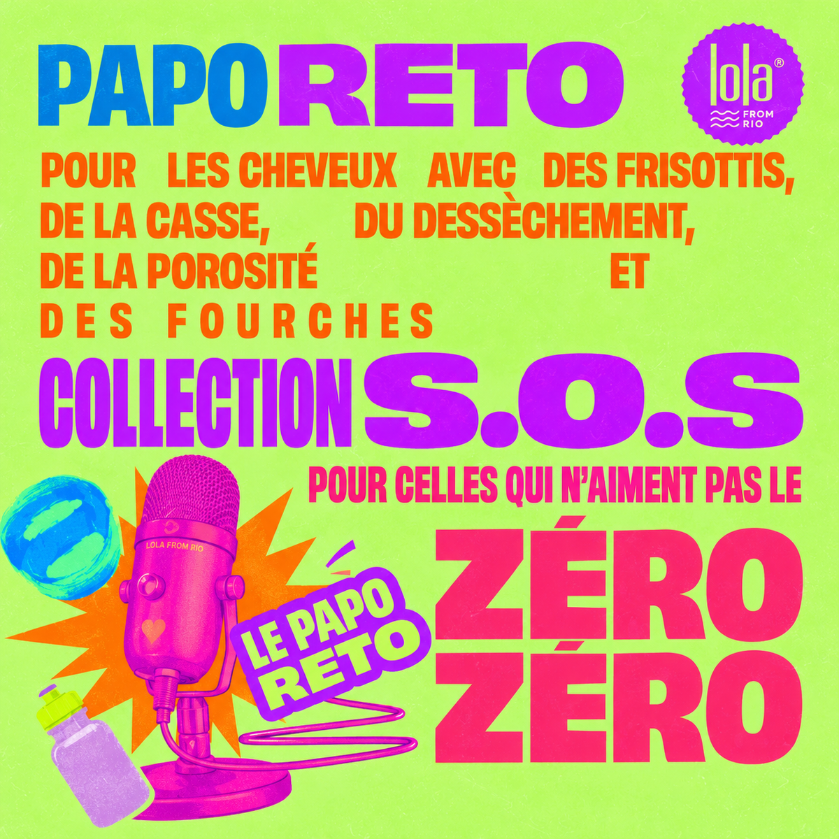 Shampoing Lissant Anti-Frisottis Lola from Rio – Papo Reto (270 ml)