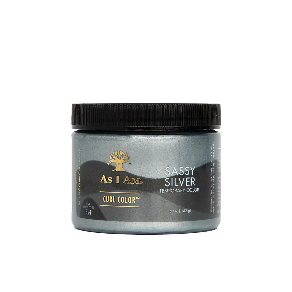 Gelée Colorante Temporaire As I Am Curl Color – Sassy Silver (182 g)