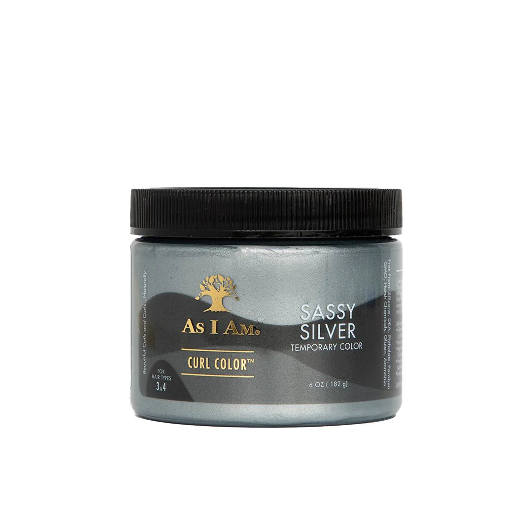 Gelée Colorante Temporaire As I Am Curl Color – Sassy Silver (182 g)