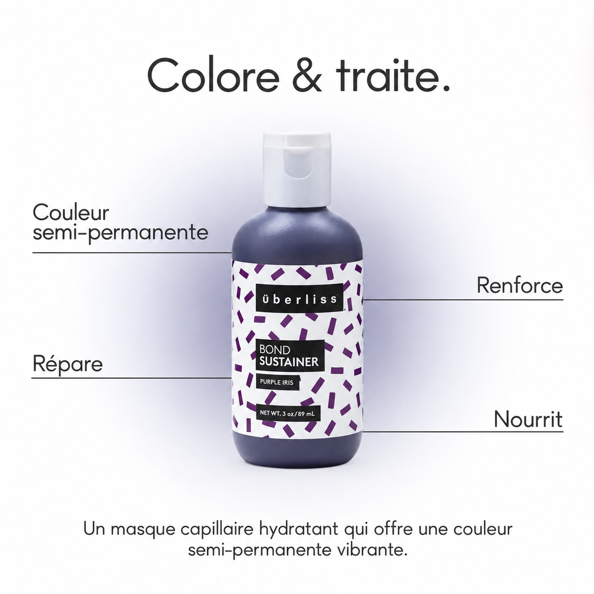 Coloration Semi-Permanente Uberliss Bond Sustainer – Purple Iris (109 ml)