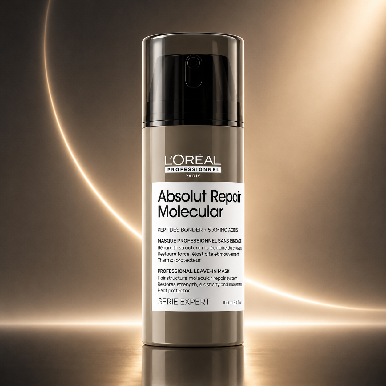 Masque Sans Rinçage L'Oréal Absolut Repair Molecular – Soin Protecteur (100 ml)