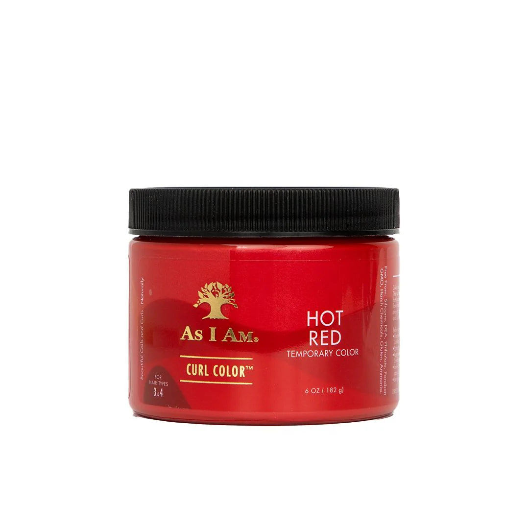 Gelée Colorante Temporaire As I Am Curl Color – Hot Red (182 g)