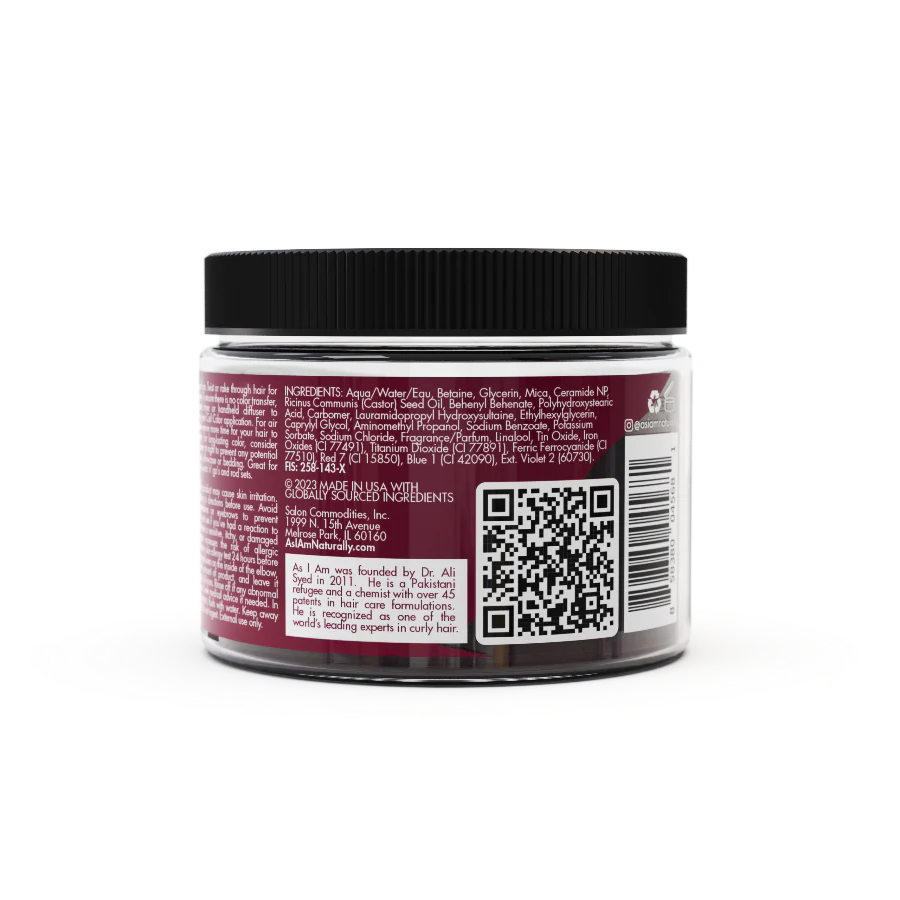 Gelée Colorante Temporaire As I Am Curl Color – Burgundy (170 g)