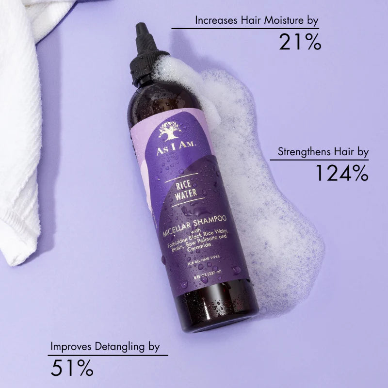 Shampoing Micellaire As I Am Rice Water – Shampoo (237 ml)