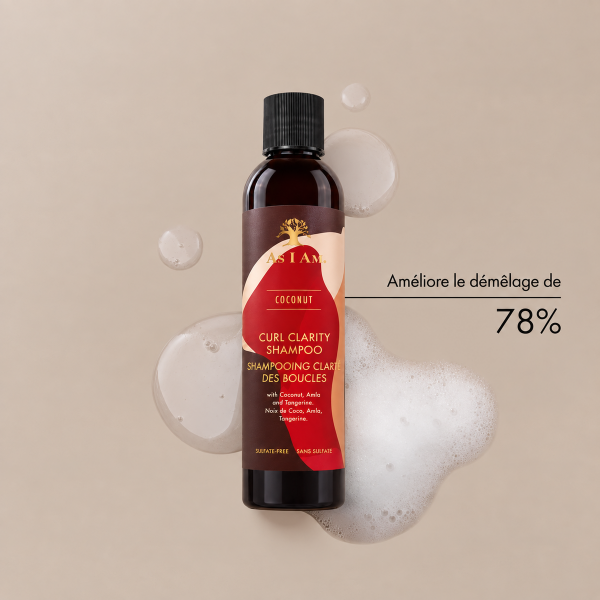 Shampoing Clarifiant As I Am Coconut – Curl Clarity Shampoo (237 ml)