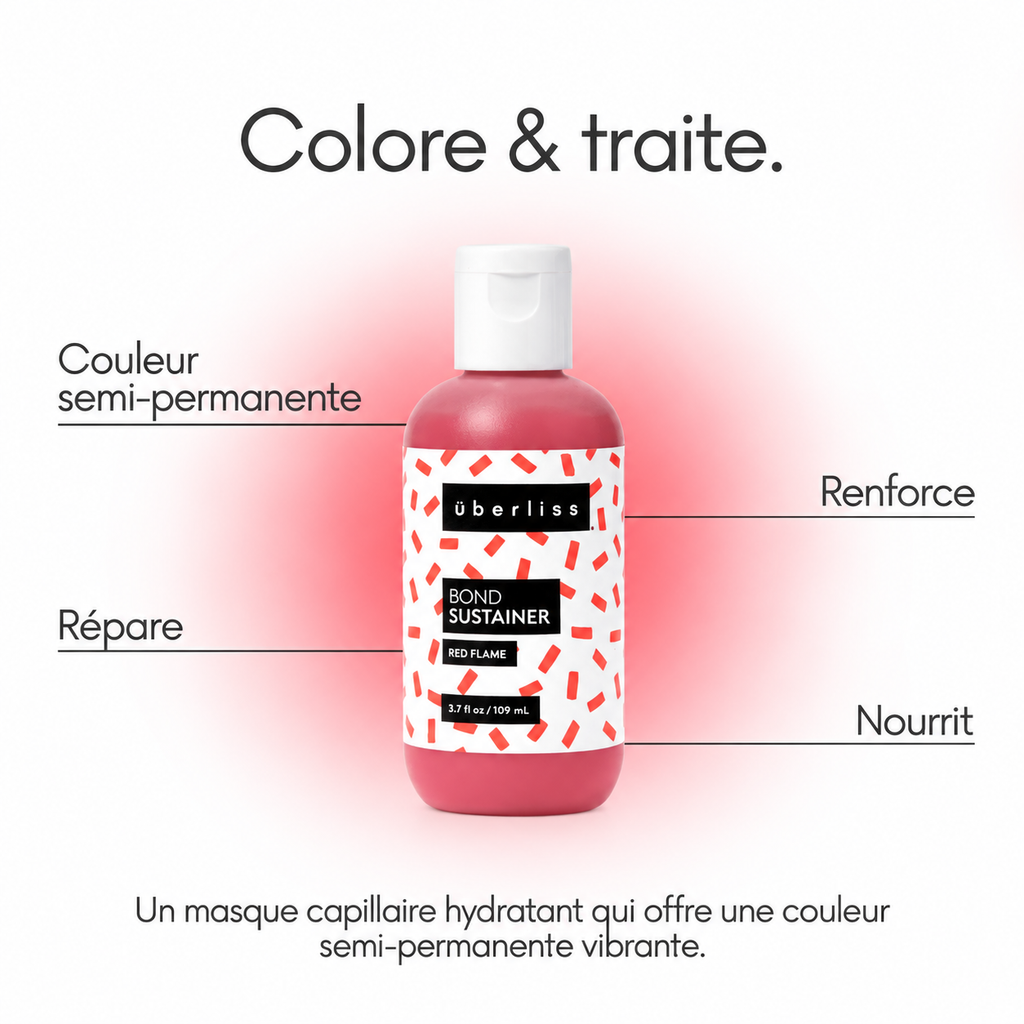 Coloration Semi-Permanente Uberliss Bond Sustainer – Red Flame (89 ml)