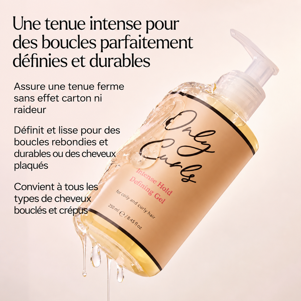 Gel Coiffant Forte Tenue Only Curls – Intense Hold Defining Gel (250 ml)