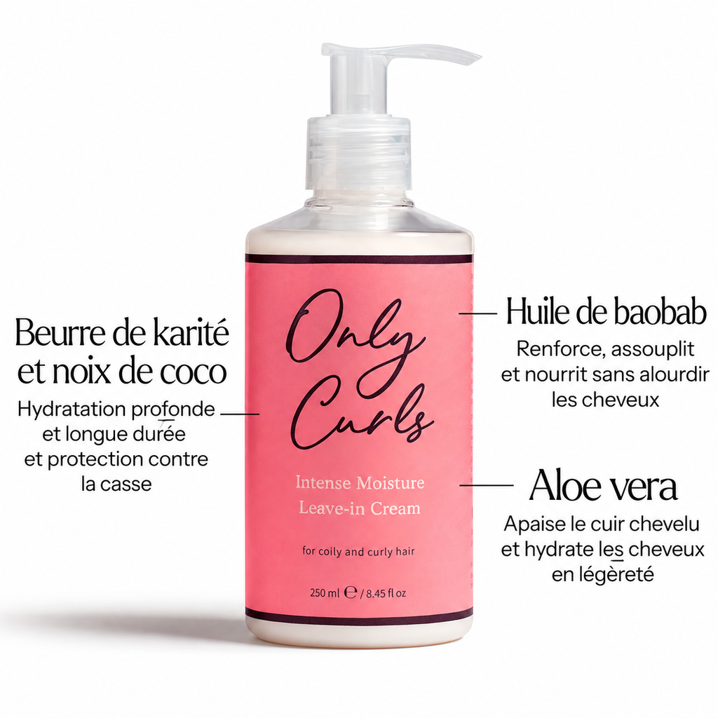 Crème Sans Rinçage Only Curls – Intense Moisture Leave-in Cream (250 ml)