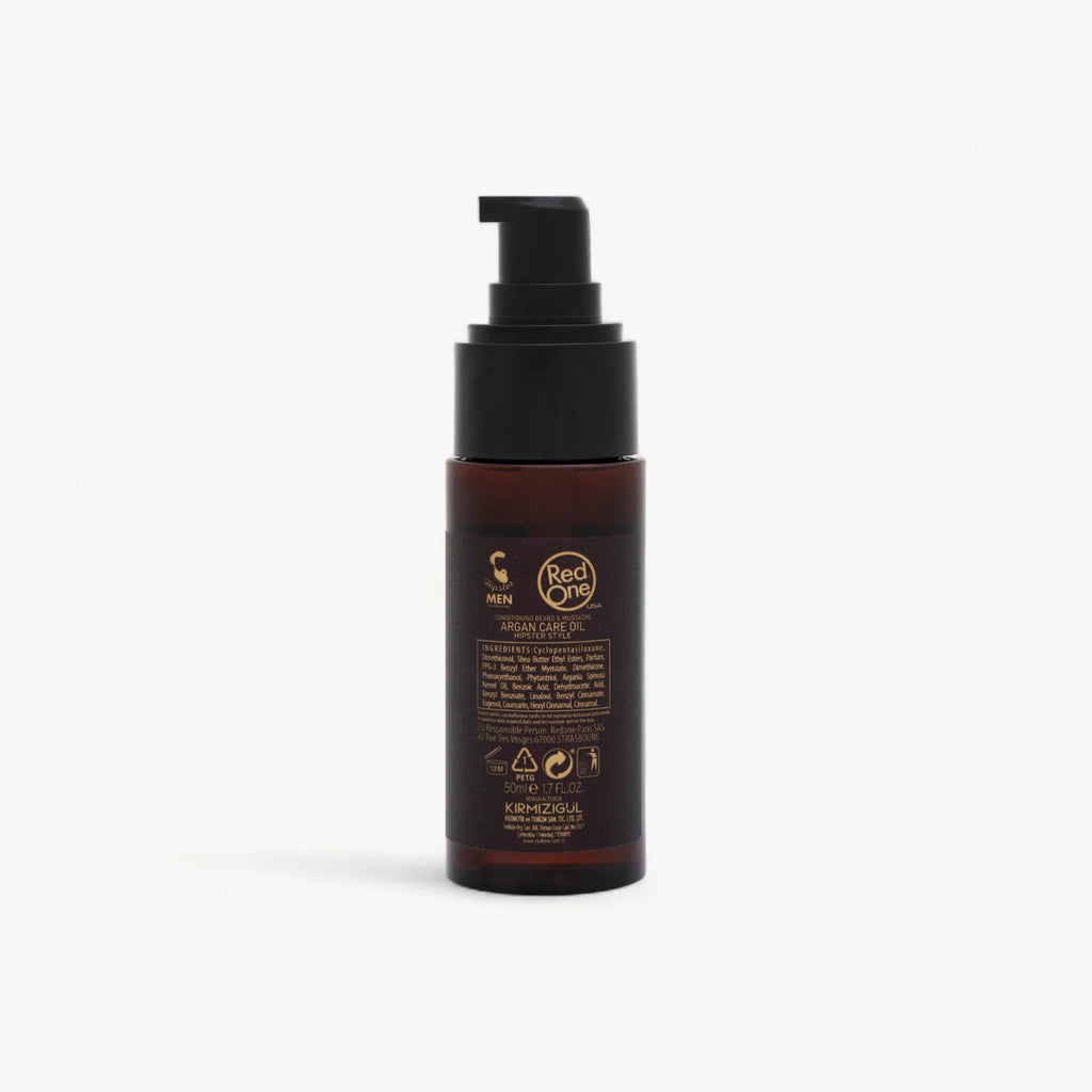 Huile à Barbe RedOne Argan – Hydratation & Douceur (50 ml)