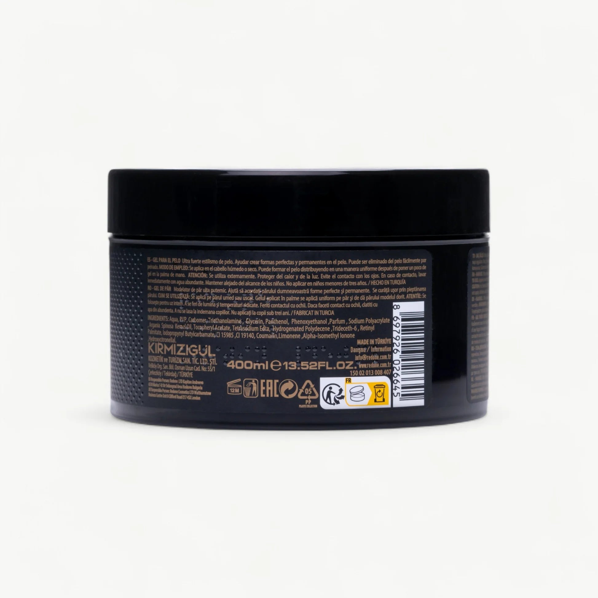 Gel Coiffant RedOne Huile d'Argan – Fixation Forte & Soin (400 ml)