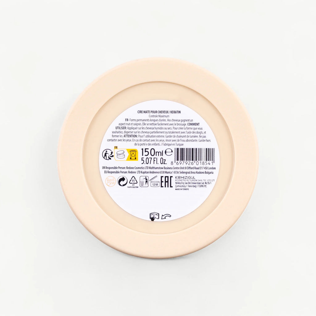 Cire Coiffante RedOne Hair Wax Kératine – Fixation Forte (150 ml)