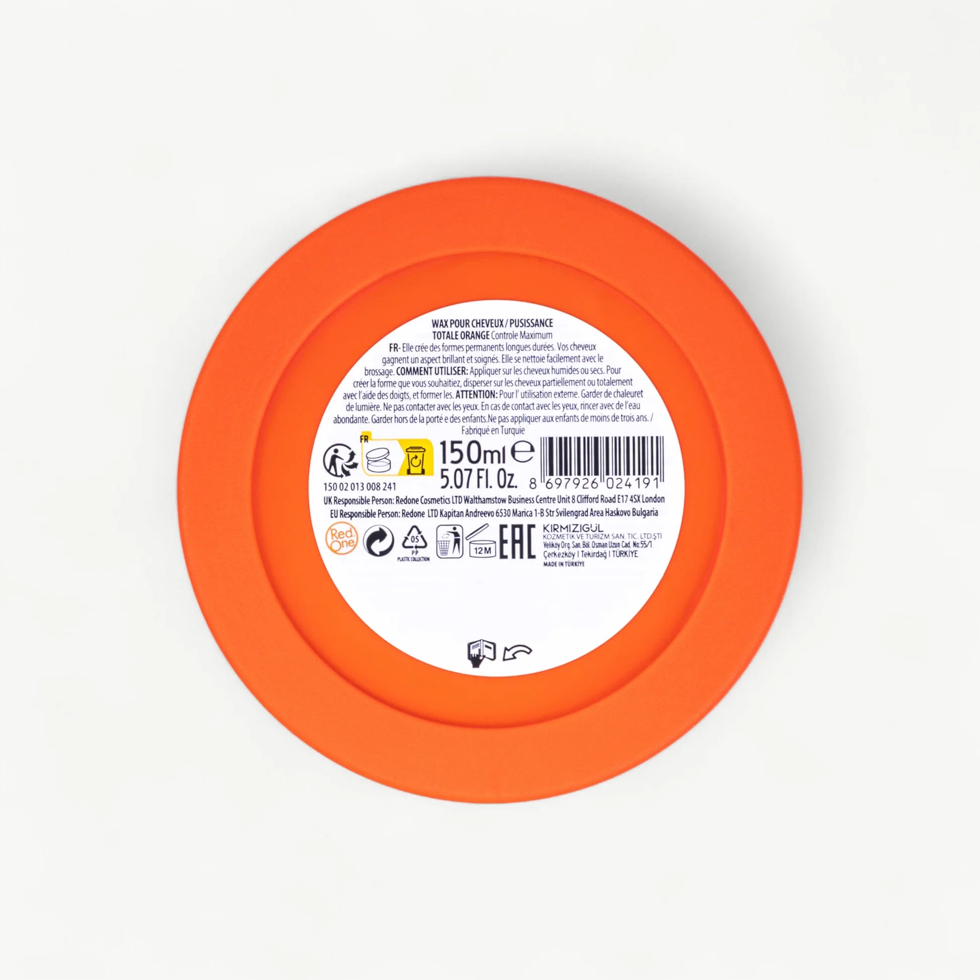 Cire Coiffante RedOne Aqua Hair Wax Orange – Fixation Forte (150 ml)