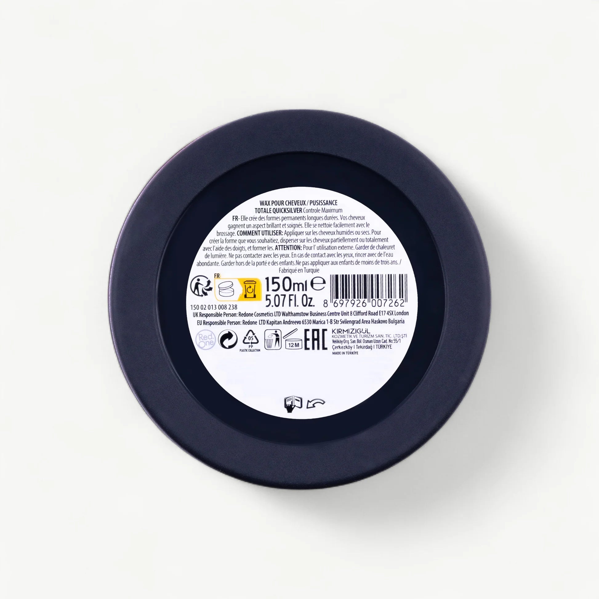 Cire Coiffante RedOne Aqua Hair Wax Grise – Fixation Forte (150 ml)